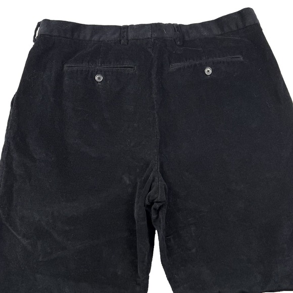 Lands'‎ End Corduroy Pants Men's 36"x32" Black Traditional Fit Stretch Classic - Picture 3 of 8